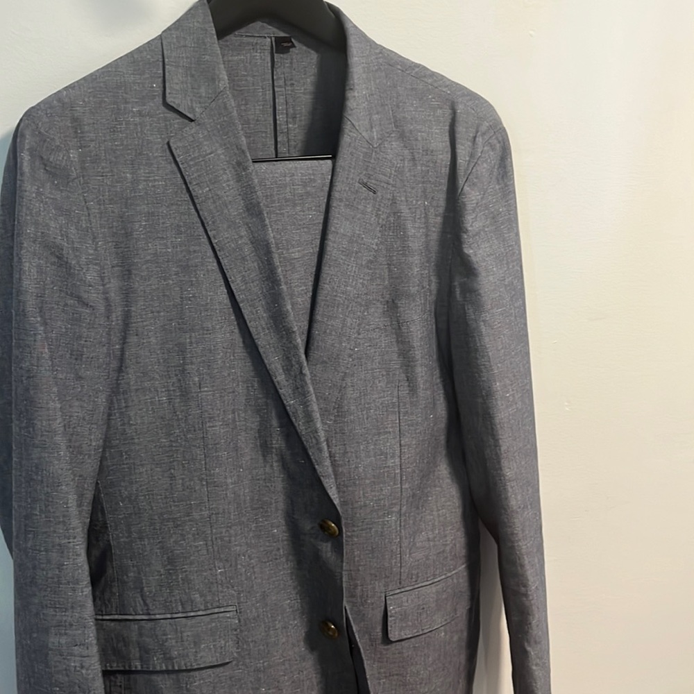J. Crew Ludlow cotton/linen suit